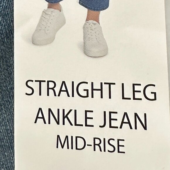New Ella Moss Mid Rise Jeans Women's Size 12 Blue Slim Straight Leg Ankle Jean - Picture 7 of 13